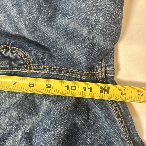 Wrangler Retro Jeans Mens 38 x 30 Blue Slim Boot Cut Denim Western Cowboy Rock - Picture 7 of 8